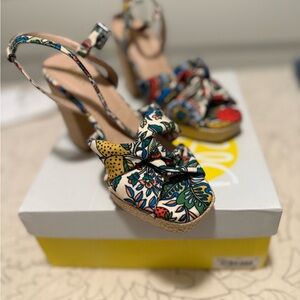Boden Multicolor Floral Heels